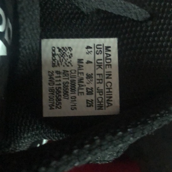 ADIDAS US 4.5 MALE Womens size 6 techfit geometric shoes Black & White - Picture 5 of 5